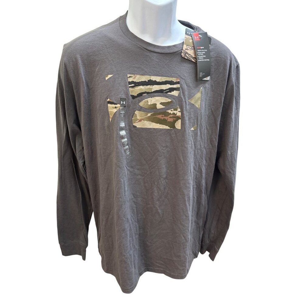 Under Armour Mens Loose HeatGear Long Sleeve Camo Shirt L SKU 6945